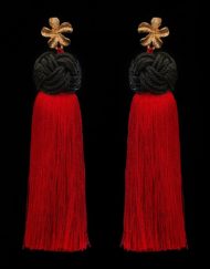 Handmade Tassel Earrings (Red)